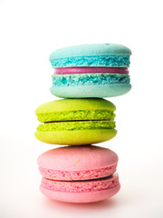 Sweet three macarons love on white