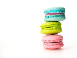Sweet three macarons love on white