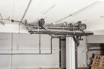 drainage pipes of toilets