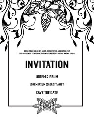 elegant floral frame as element for invitation card vector art