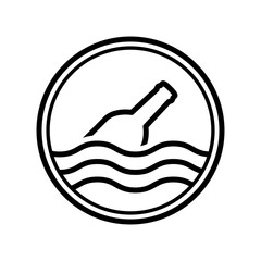 message bottle logo