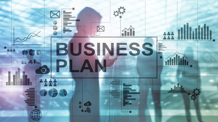 Double exposure Business plan and strategy concept.