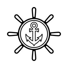 Fototapeta premium ship anchor vector design