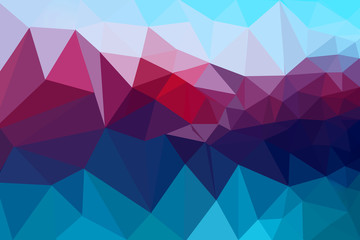 Blue, pink and purple polygon abstract background. Polygon design pattern for business and technology. Triangular template