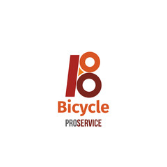 Bicycle pro service vector letter B icon