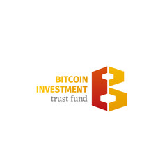 Bitcoin investment vector emblem