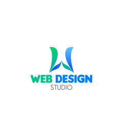 Fototapeta na wymiar Web design studio emblem