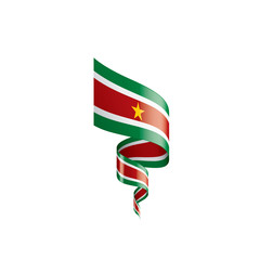 Suriname flag, vector illustration on a white background