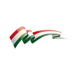 Tajikistan flag, vector illustration on a white background
