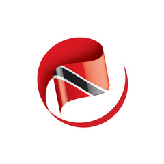 trinidad and tobago flag, vector illustration on a white background