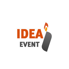I letter vector icon for idea event agency