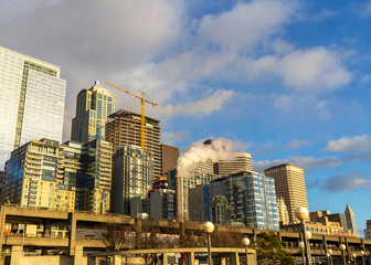A view of buldings in the Seattle waterfront