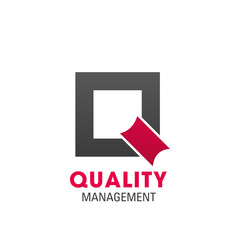 Quality management symbol for business card design