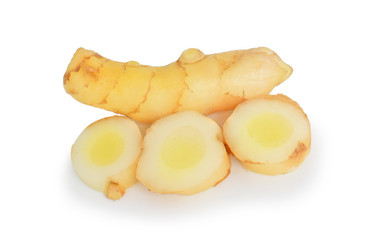 Whiteturmeric on white background