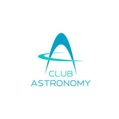 Astronomy symbol for science club emblem design