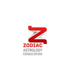 Zodiac emblem for astrology and horoscope design
