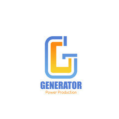 G letter vector icon for power production company