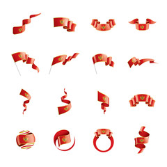 montenegro flag, vector illustration on a white background