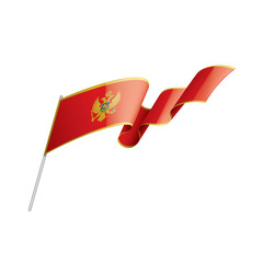 montenegro flag, vector illustration on a white background