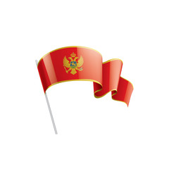 montenegro flag, vector illustration on a white background