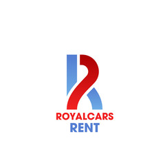 R letter vector icon for royal cars rent