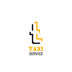 T letter vector icon for taxi service