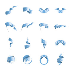 Federated States Micronesia flag, vector illustration on a white background