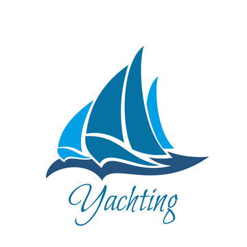 Yachting organization vector icon