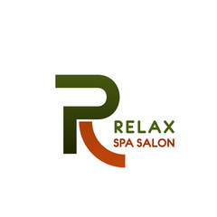 R letter vector icon for relax SPA salon