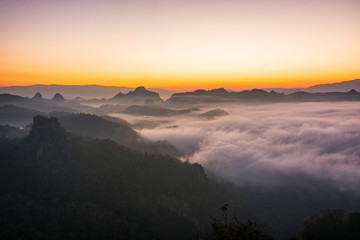 View Point Phu Pha Mok, in Mae Hong Son,Thailand.