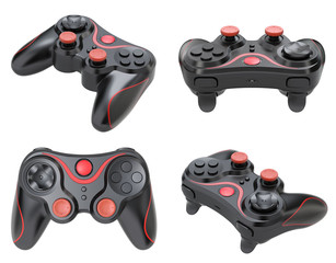 Wireless bluetooth gamepad with different angle view © mipan