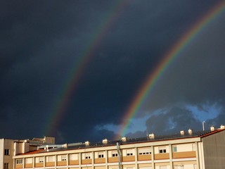 Benevento - Arcobaleno doppio su tetto fotovoltaico