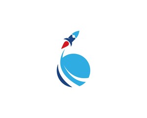 Rocket logo vector