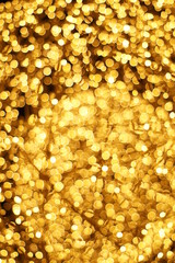 The golden bokeh blurred abstract pattern background