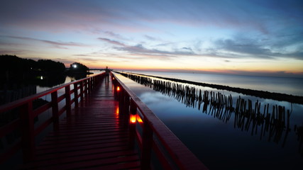 Morning on the pier 