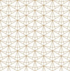 Seamless japanese pattern shoji kumiko in golden.The Golden section was used in the construction.