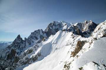 Fototapeta na wymiar Monte Bianco cime