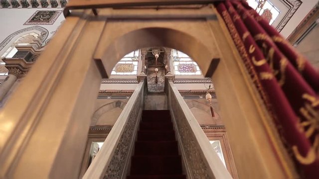 Istanbul Ottoman Ayazma Mosque Interior Minber