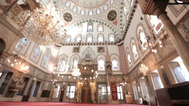 Istanbul Ottoman Ayazma Mosque Interior Pillar and Hall