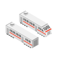 Train Locomotive or Wagon Vector Isometric Illustration