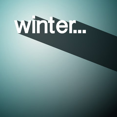 Winter Background VectorLong Shadow Design