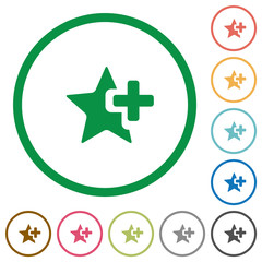 Add star flat icons with outlines
