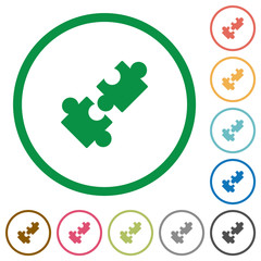 Obraz premium Cooperation flat icons with outlines