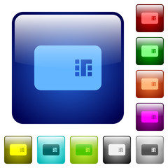 Chip card color square buttons