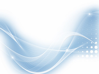 Naklejka premium Abstract design. Blue wavy background. Transparent soft wave