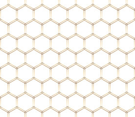 Seamless geometric golden lines pattern. Modern design background with rhombus. Golden texture.