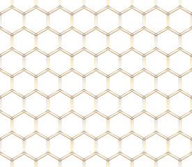 Seamless geometric golden lines pattern. Modern design background with rhombus. Golden texture.