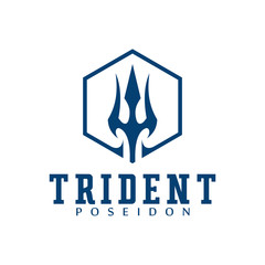 Fototapeta premium Logo design elements Ukraine. Vector object for labels, badges, logos and other. Logotype element for template. Circular Trident logo design inspiration