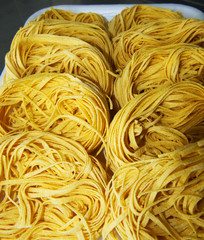 Italian Tagliatelle all'uovo, traditional italian food