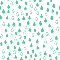 Rain water drops. Seamless vector EPS 10 pattern. Different Geometric figures